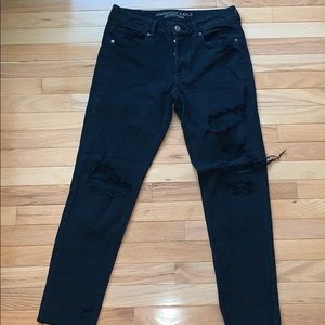 Black ripped tomgirl jeans !